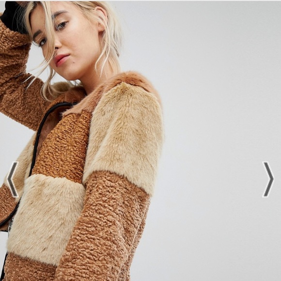 ASOS| New Look Fur Patchwork - Picture 1 of 3
